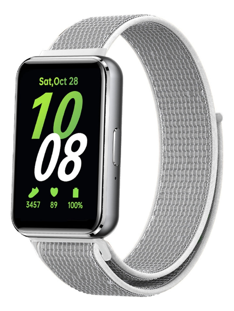 Pulseira Fecho Silicone Para Samsung Galaxy Fit 3 Sm-r390 Cor Nude Largura Da Pulseira 20 Mm