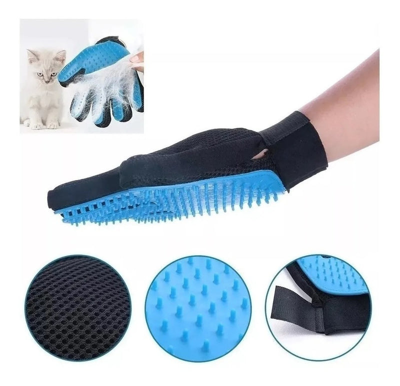 Kit Lava Pet Escova Banho Cachorro Gato Dispenser + Luva Cor Diversas