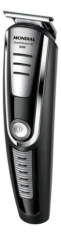Barbeador Elétrico Maquina Barbear Aparelho Barba 3em1 Cor Preto/azul
