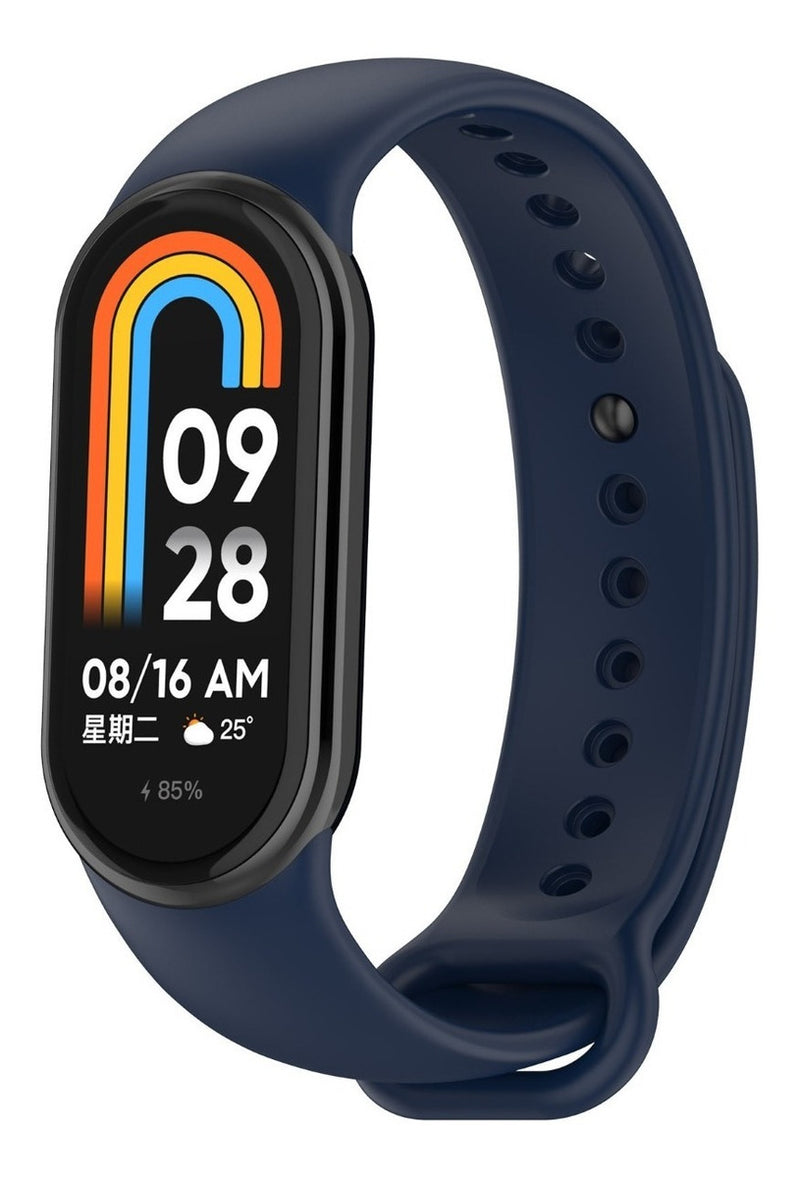 Pulseira Silicone Trava Metal Sport Compatível C/ Mi Band 8 Cor Vermelho