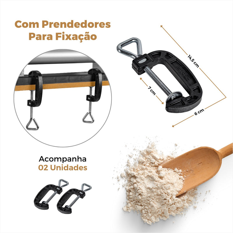 Cilindro Massa Manual Alumínio Luxo Pastel Pão Pizza Salgado