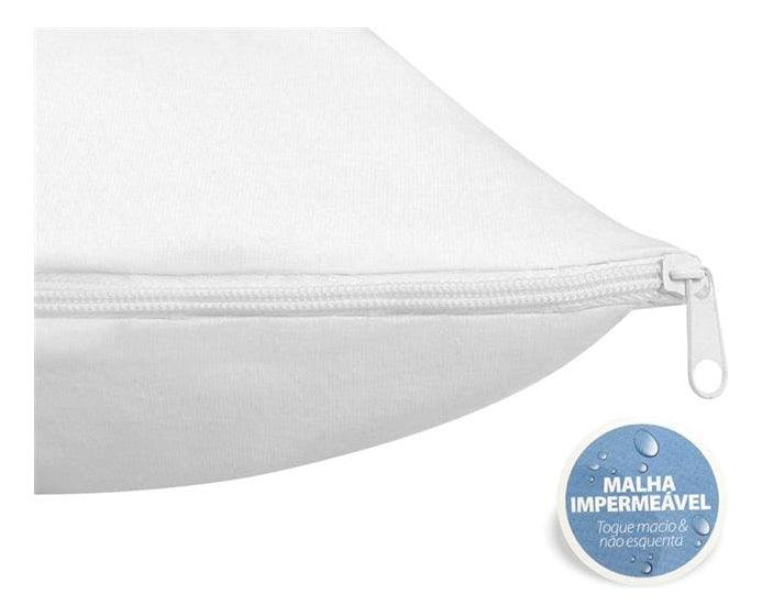 Protetor De Travesseiro Malha 100% Impermeável - Kacyumara Cor Branco Liso