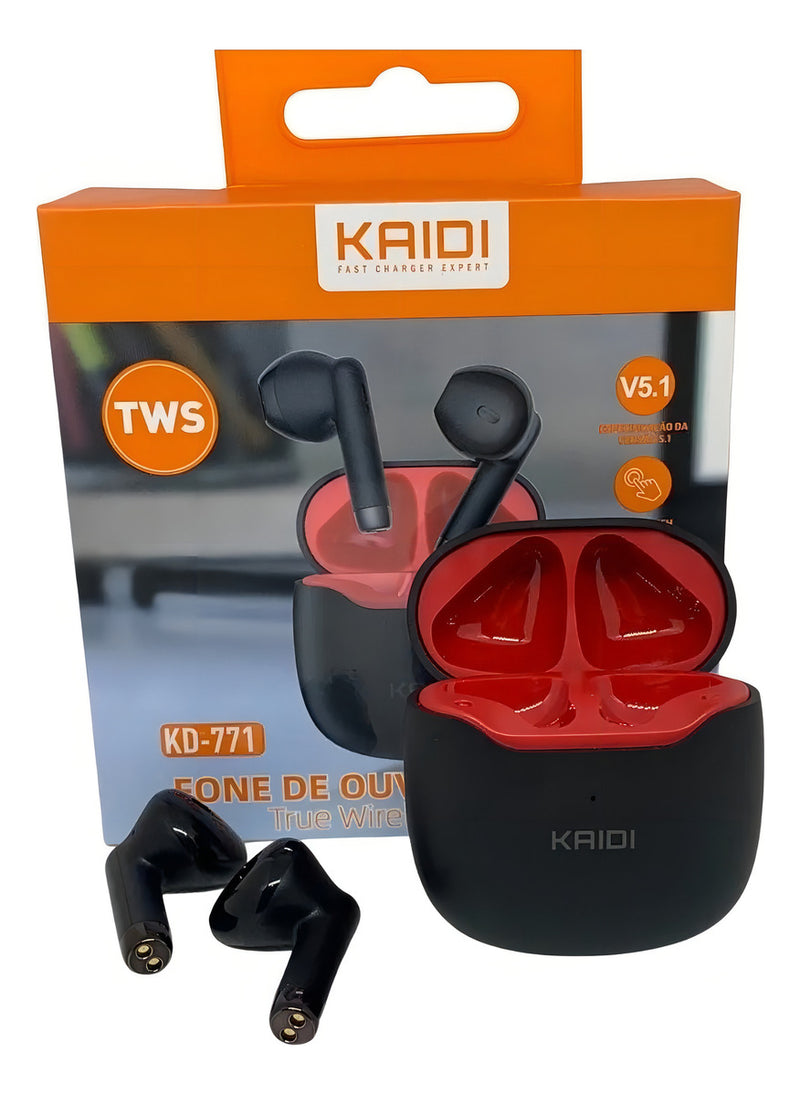 Fone De Ouvido Sem Fio Kaidi Tws Bluetooth 5.0 Touch Kd-771