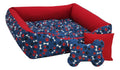 Cama Com Bordas Ana Pet Ibitinga Cor Preto/Vermelho
