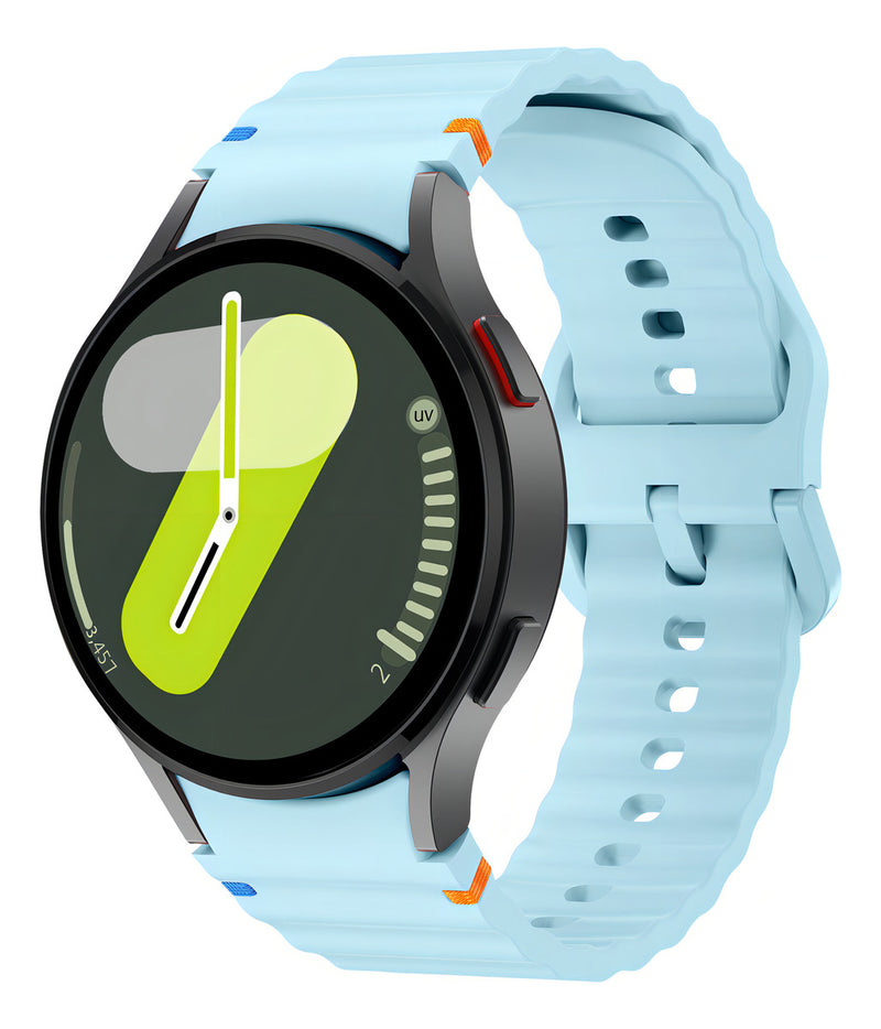 Pulseira De Silicone Ridge 3 Cores 123-alc-07 Marca 123smart Compavel Com Samsung Galaxy Watch 4 5 6 7 Fe 40mm 42mm 43mm 44mm 45mm 46mm 47mm Classic Pro - Cor Preto