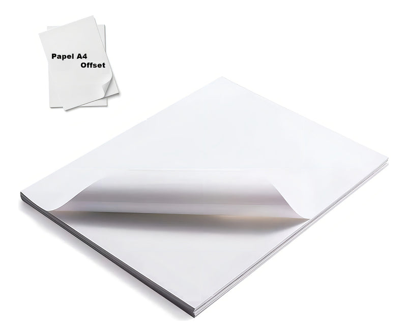 Kit Papel offset A4 de 500 folhas de 120g branco Fortini Paper