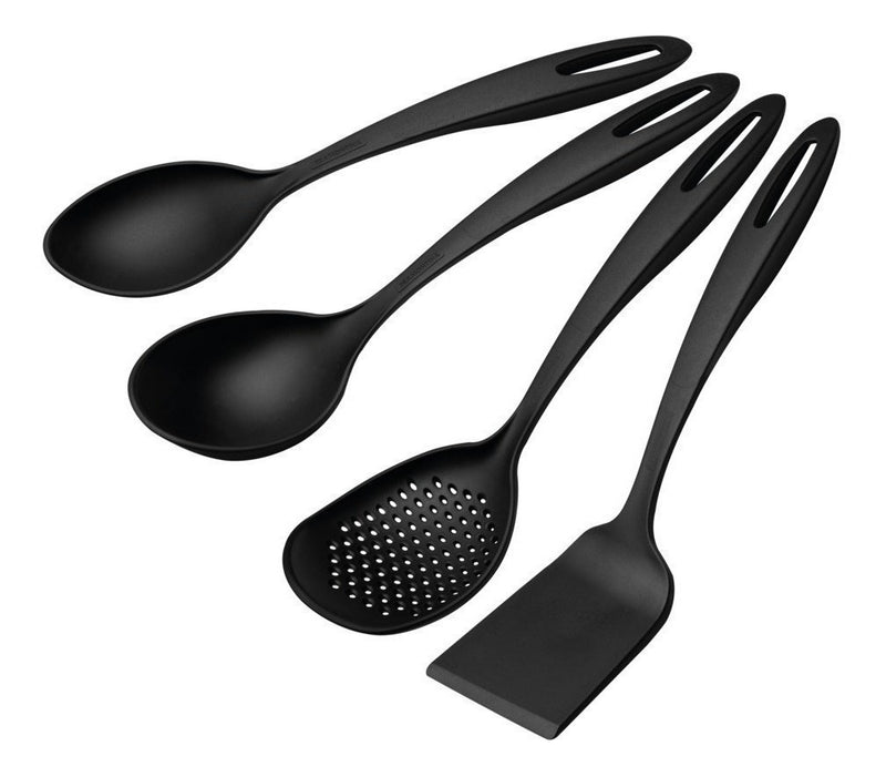 Conjunto Utensílios Cozinha Tramontina 4 Peças Ability Preto