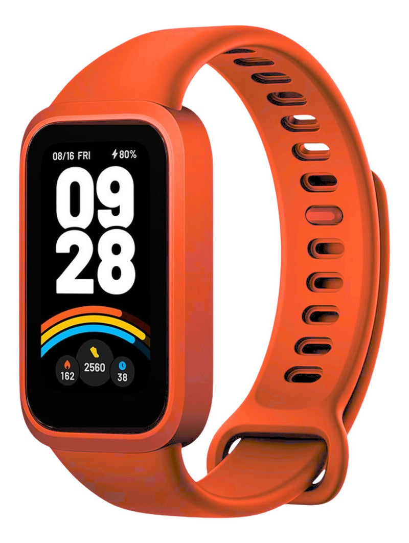 Pulseira 2em1 Protetora Para Xiaomi Smart Band 9 Active 1.47 Cor Rosa-claro