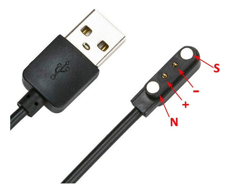 Cabo Carregador Usb Para Mibro Air Smartwatch Magnético Cor Preto