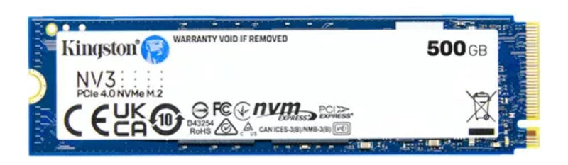 SSD Kingston NV3 500GB M2 2280 NVME PCIe 4.0 Gen 4x4 Ultra Rápido
