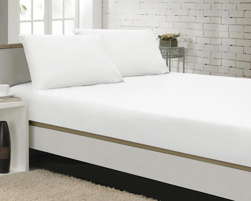 Lençol Zelo Cotton 180 Com Elástico Solteiro Branco Desenho do tecido Liso