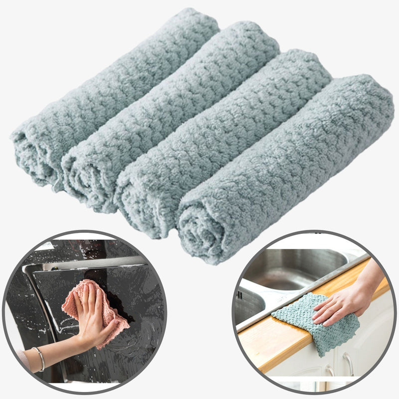 10 Un Pano Reutilizável Flanela De Limpeza Limpa Tudo Melhor