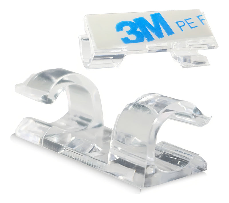 Vittak Kit 40 clips organizador fixador adesivo de cabo fios parede cor transparente