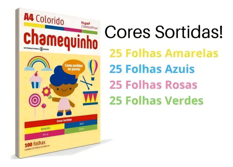 Papel Chamex Office A4 Sulfite 210x297 75g Resma 1000 Folhas Cor Branco