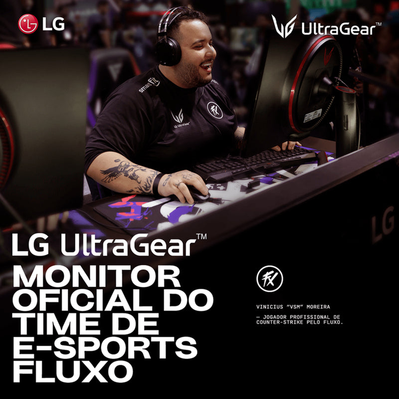 Monitor Gamer LG UltraGear 24” 24GS60F-B IPS Full HD 180Hz 1ms (GtG) NVIDIA® G-SYNC® AMD FreeSync™ HDR10 sRGB 99% HDMI DisplayPort