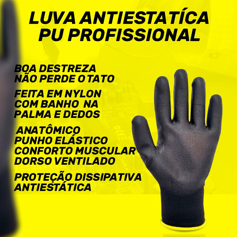 Luva Anti Estática Manutenção Celular Pc Eletronicos Volk Ca