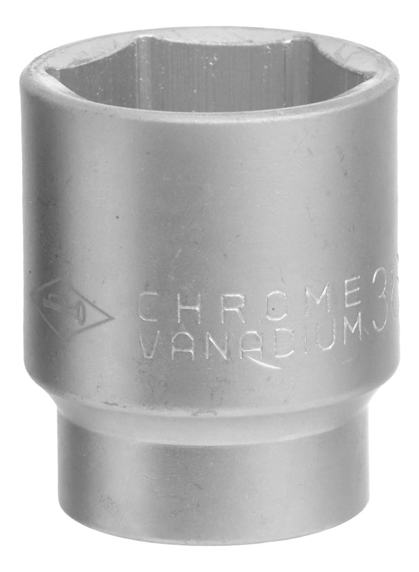 Soquete Sextavado Com Encaixe De 3/4 Cr-v 36 Mm Saga Corneta Cor Cromo