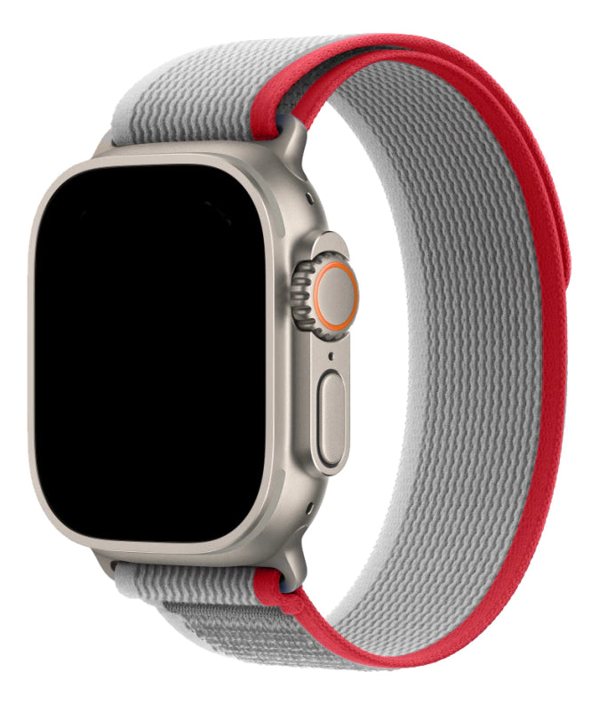 Pulseira Alpine para apple watch ultra 49mm/45mm/44mm/42mm de larguras feita em nylon/ elastano fivela (g-hook loop) cor preto comprimento total 21