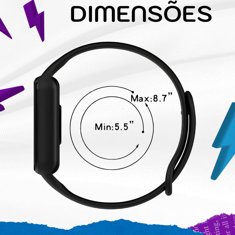 Pulseira De Silicone Para Xiaomi Smart Mi Band 8 Active Cor Verde/água