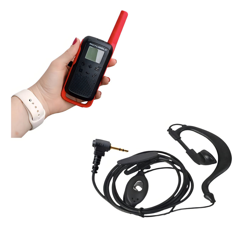 Rádio Comunicador Talkabout Motorola T210BR Alcance Até 32km UHF Cor Vermelho e Preto