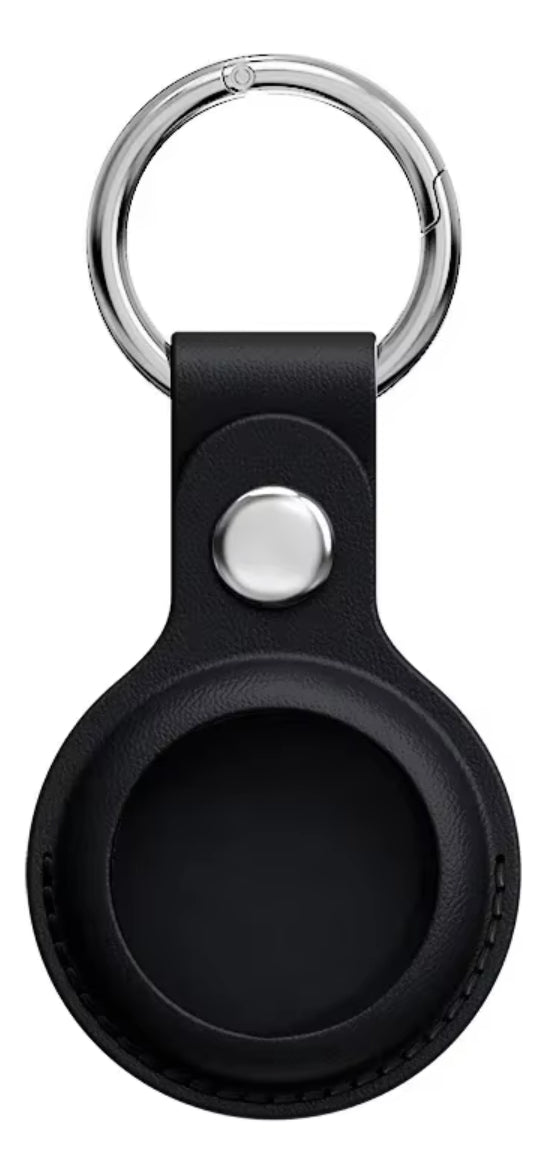 Capa Case De Couro Para Airtag Com Chaveiro Premium