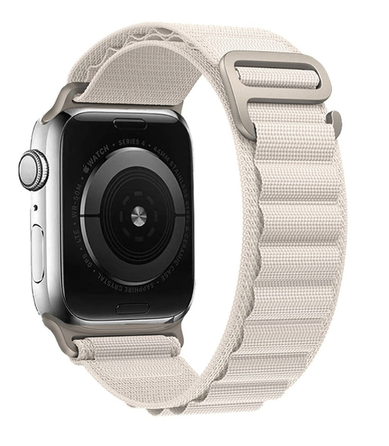 Pulseira Alpine para apple watch ultra 49mm/45mm/44mm/42mm de larguras feita em nylon/ elastano fivela (g-hook loop) cor preto comprimento total 21