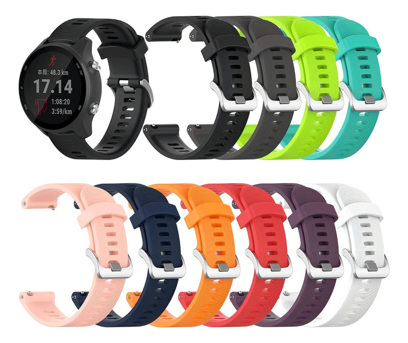 Pulseira Silicone Garmin Forerunner 245 645 Music Watch Cor Verde-claro Largura 20 Mm