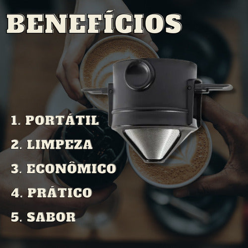 Mini Trad Bm-f1034 Filtro Coador De Café Aço Inox