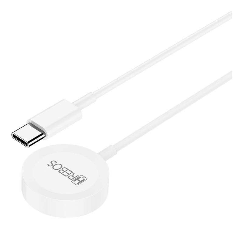 Cabo Carregador Usb-c Magnético Para Apple Watch 1 Ao 8 Cor Branco