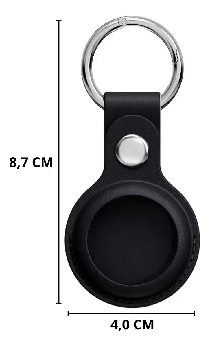Capa Case De Couro Para Airtag Com Chaveiro Premium
