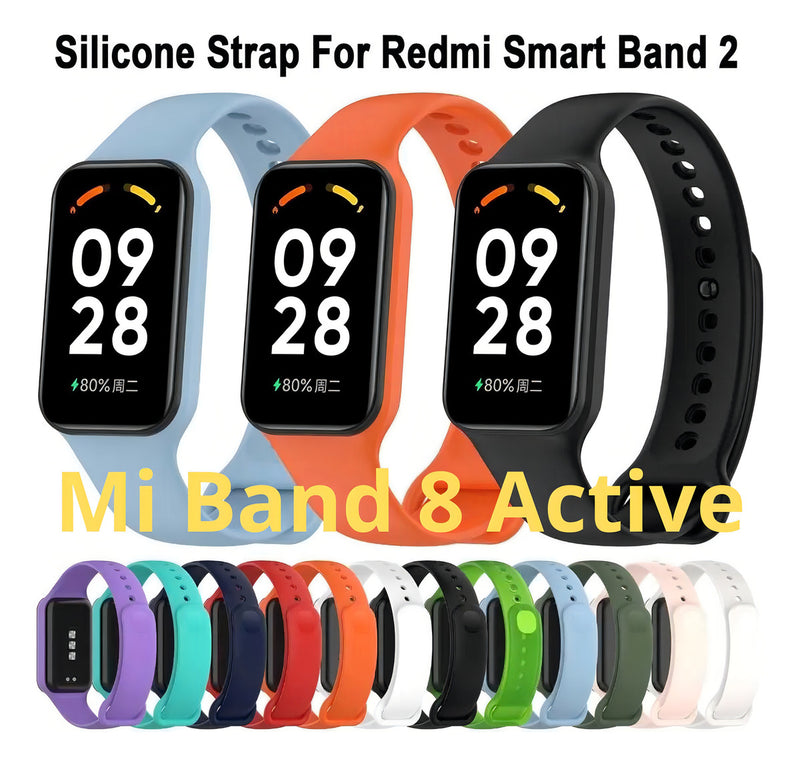 Pulseira De Silicone Colorida Para Xiaomi Mi Band 8 Active Cor Lilás