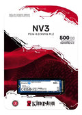 SSD Kingston NV3 500GB M2 2280 NVME PCIe 4.0 Gen 4x4 Ultra Rápido
