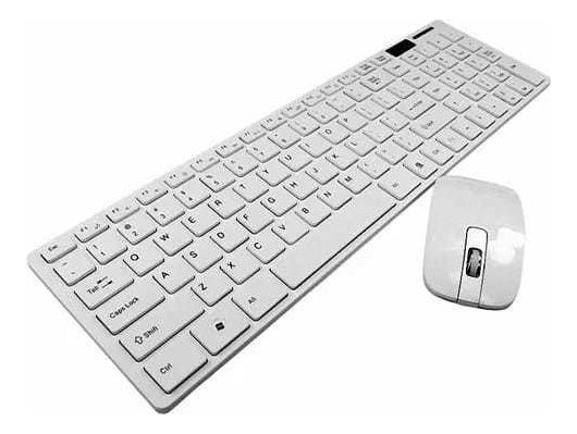 Combo Teclado E Mouse Sem Fio Usb 2.4 Ghz - Ley-171 Cor do mouse Branco Cor do teclado Branco