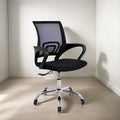 Cadeira de Escritório Pctop Office Fit 1001 9050 Ergonômica Preta com Estofado de Mesh y Tecido