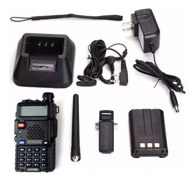 Kit 2 Rádio Ht Dual Band Uhf E Vhf Baofeng Uv5r Rádio