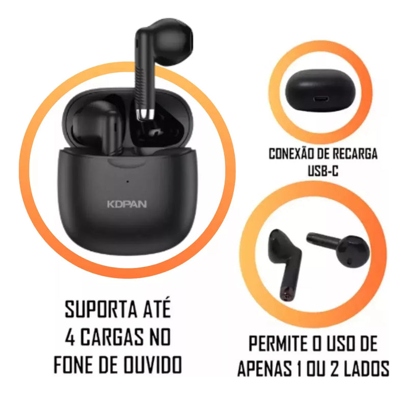Fone De Ouvido Sem Fio Kaidi Tws Bluetooth 5.0 Touch Kd-771