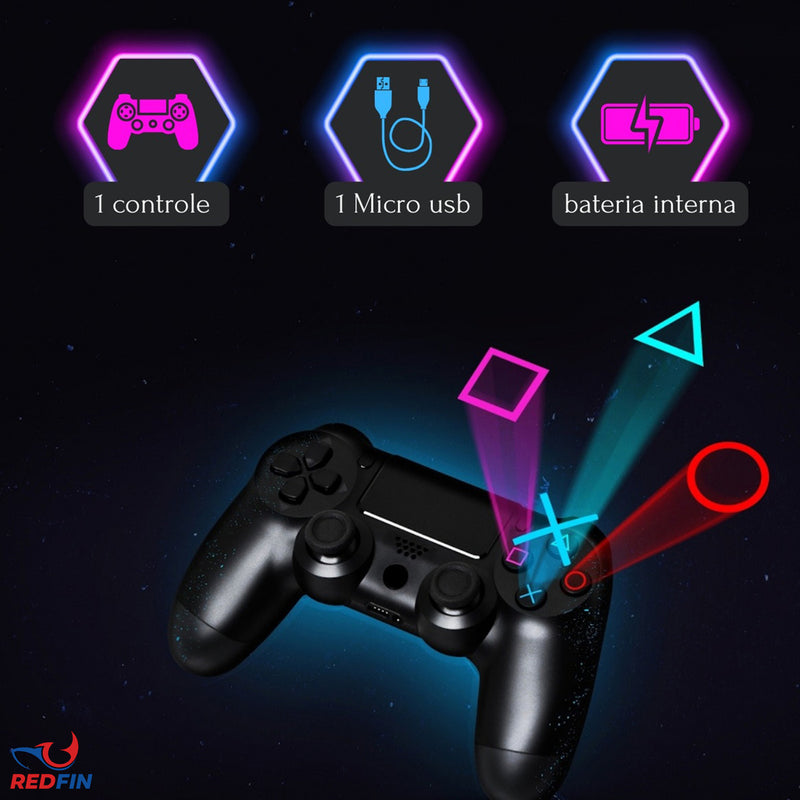 Controle compatível tv samsung pc p4 bluetooth pc gamer tv smart REDFIN