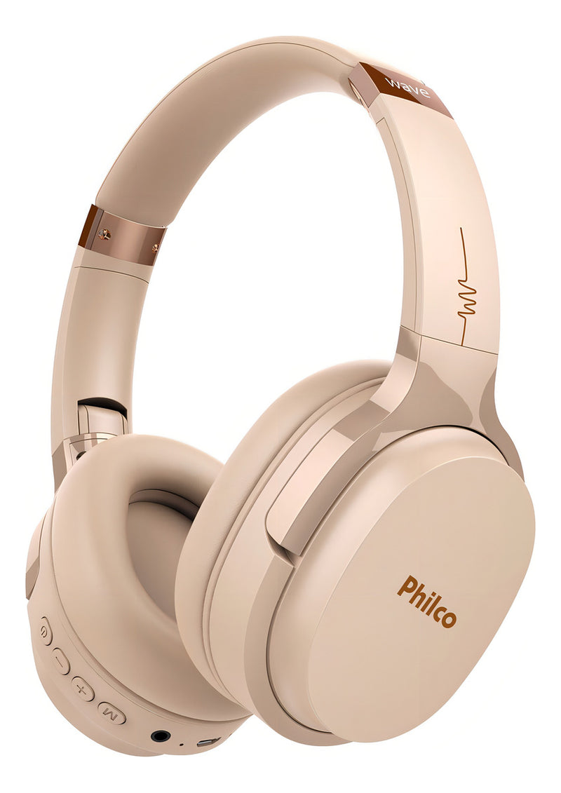 Headphone Philco Bluetooth Pfo01btp Wave Cor Preto Com rádio e leitor SD Microfone integrado