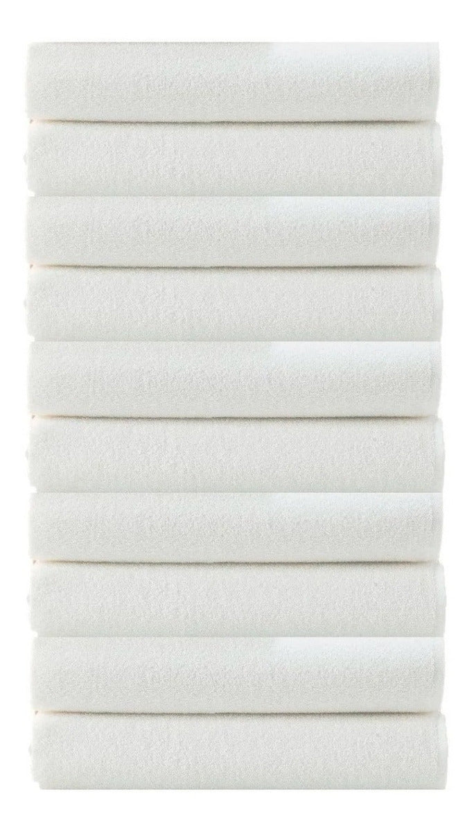 Kit 10 Toalha De Rosto Branca Solft Hotel Salão Pousada Teka Cor Branco Zurique