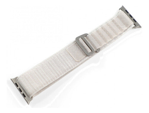 Pulseira Loop Para Watch Apple Ultra Alpine Alpinista Nylon Cor Laranja/Preto - 42mm 44mm 45mm 49mm