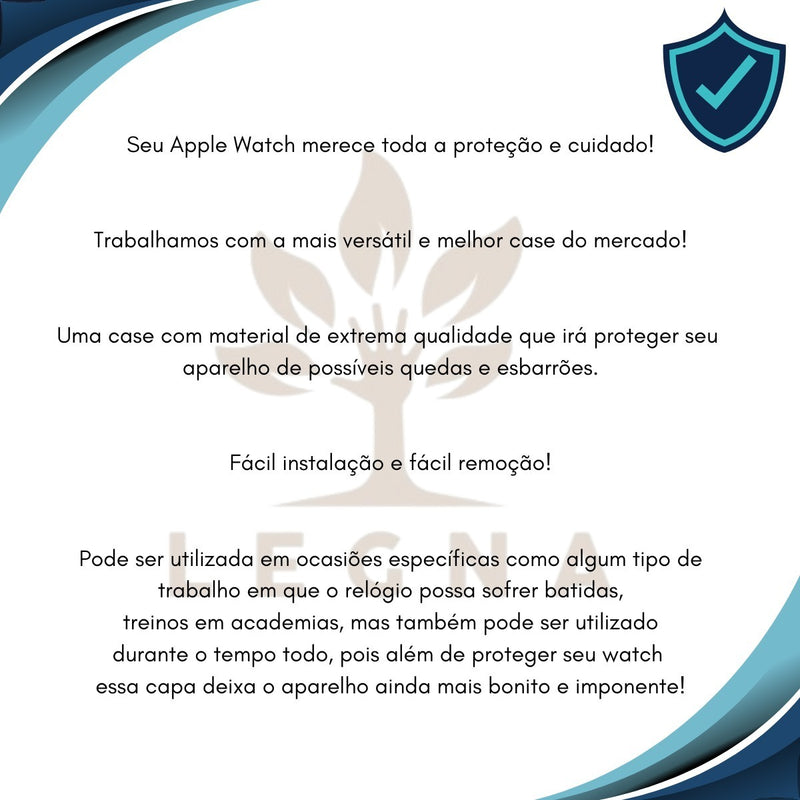 Capa Case Bumper Compatível Apple Watch 38 40 41 42 44 45 49