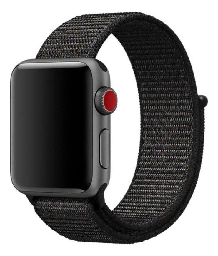 Baú do Viking pulseira Nylon Loop rosa areia compatível com Apple Watch 38/40/41/42mm