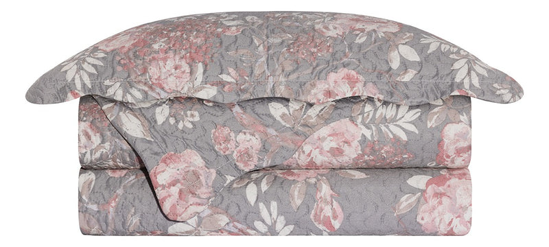 Kit Cobre Leito Colcha King Patchwork Evolution Dupla Face 3 pçs Camesa