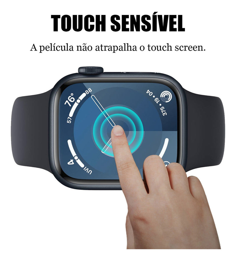 Película 9d Cerâmica Para Apple Watch 38/40/41/42/44/45/49mm