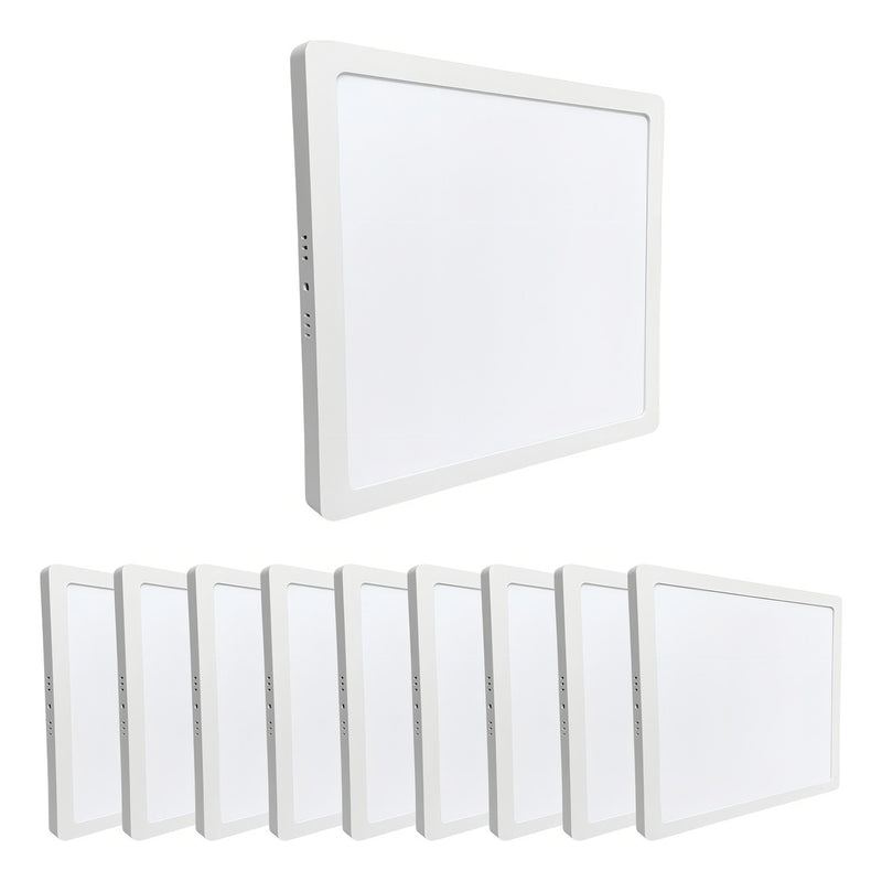 Elgin plafon painel quadrado sobrepor 24w branco frio 6500k estrutura branco-frio