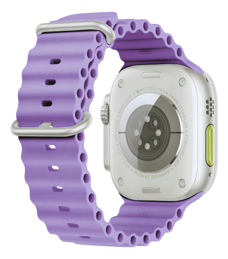 Pulseira Oceano Para Apple Watch Ultra 49mm Cor Lilás