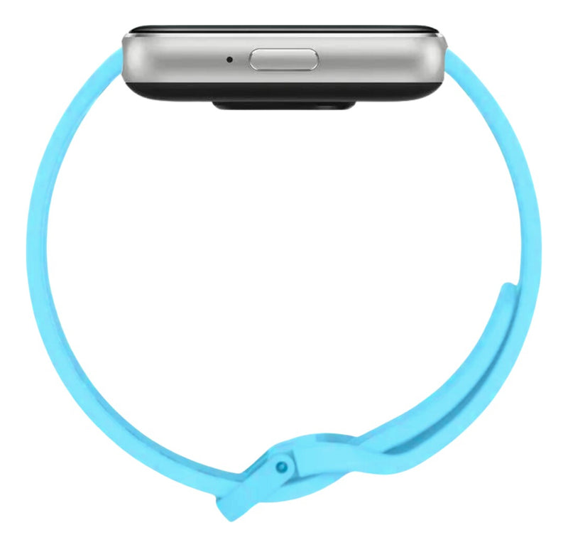 Pulseira Fecho Silicone Para Samsung Galaxy Fit 3 Sm-r390 Cor Nude Largura Da Pulseira 20 Mm