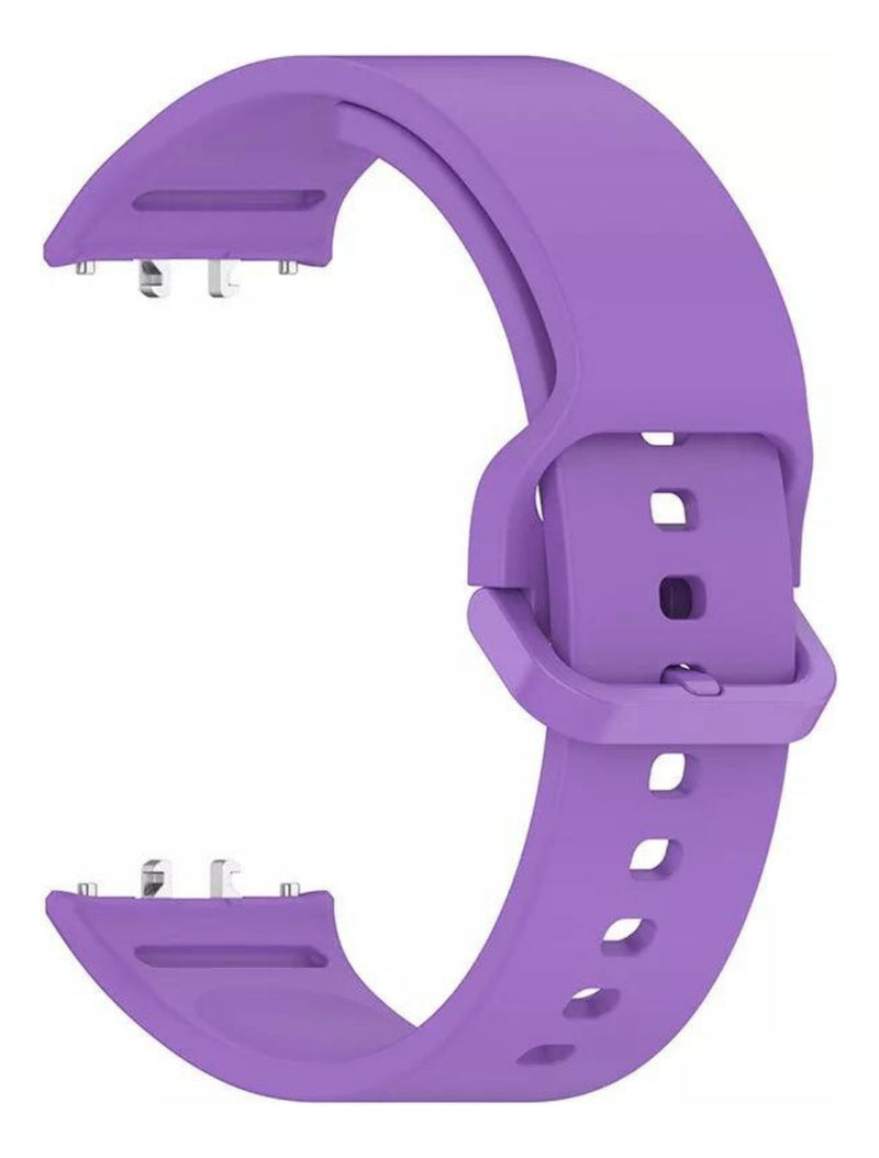 Pulseira Fecho Silicone Para Samsung Galaxy Fit 3 Sm-r390 Cor Nude Largura Da Pulseira 20 Mm