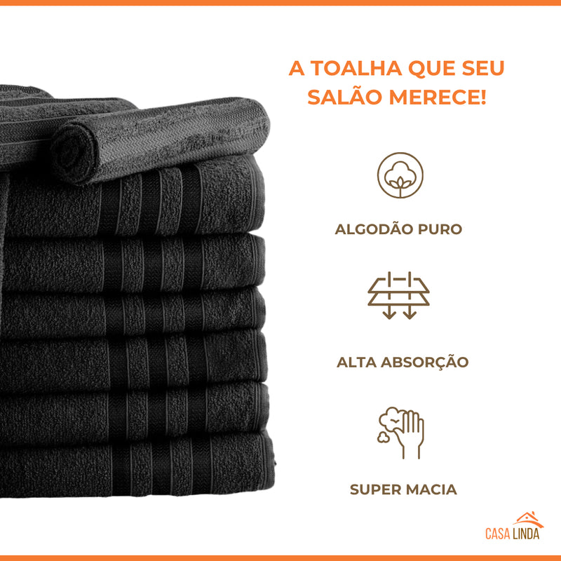 Kit 5 Toalhas De Rosto Para Salão 45x70 - Europa - Color