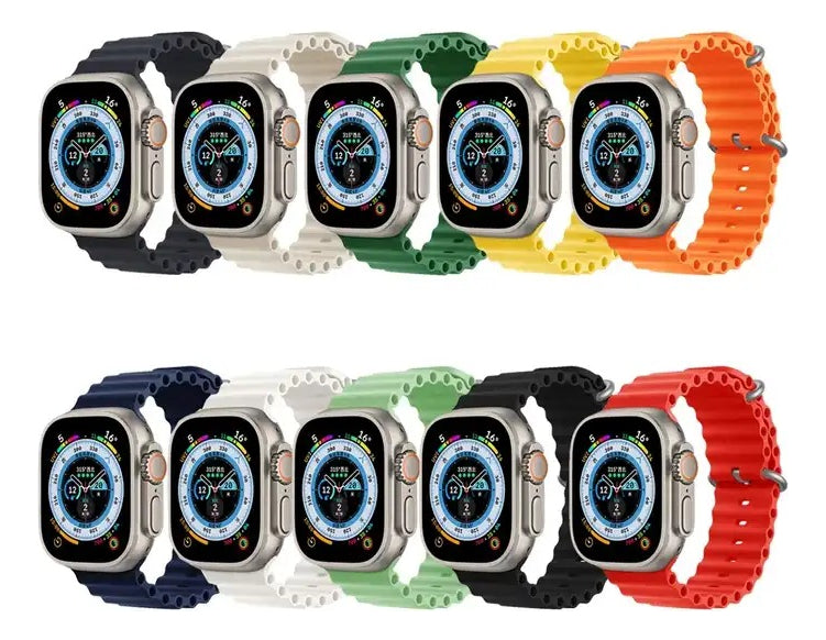 Pulseira Oceano Para Apple Watch Ultra 49mm Cor Rosa-claro